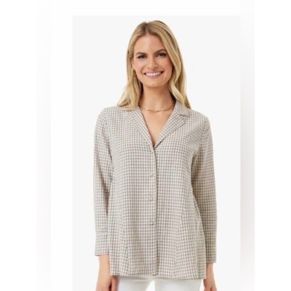 Pomander Place Scarlett Gingham Blouse Size S